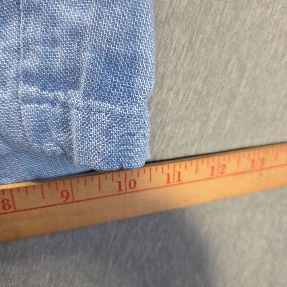 Porter & Ash Mens Structured Linen Blend Shorts Light Blue Size M Drawstring New - Picture 5 of 9